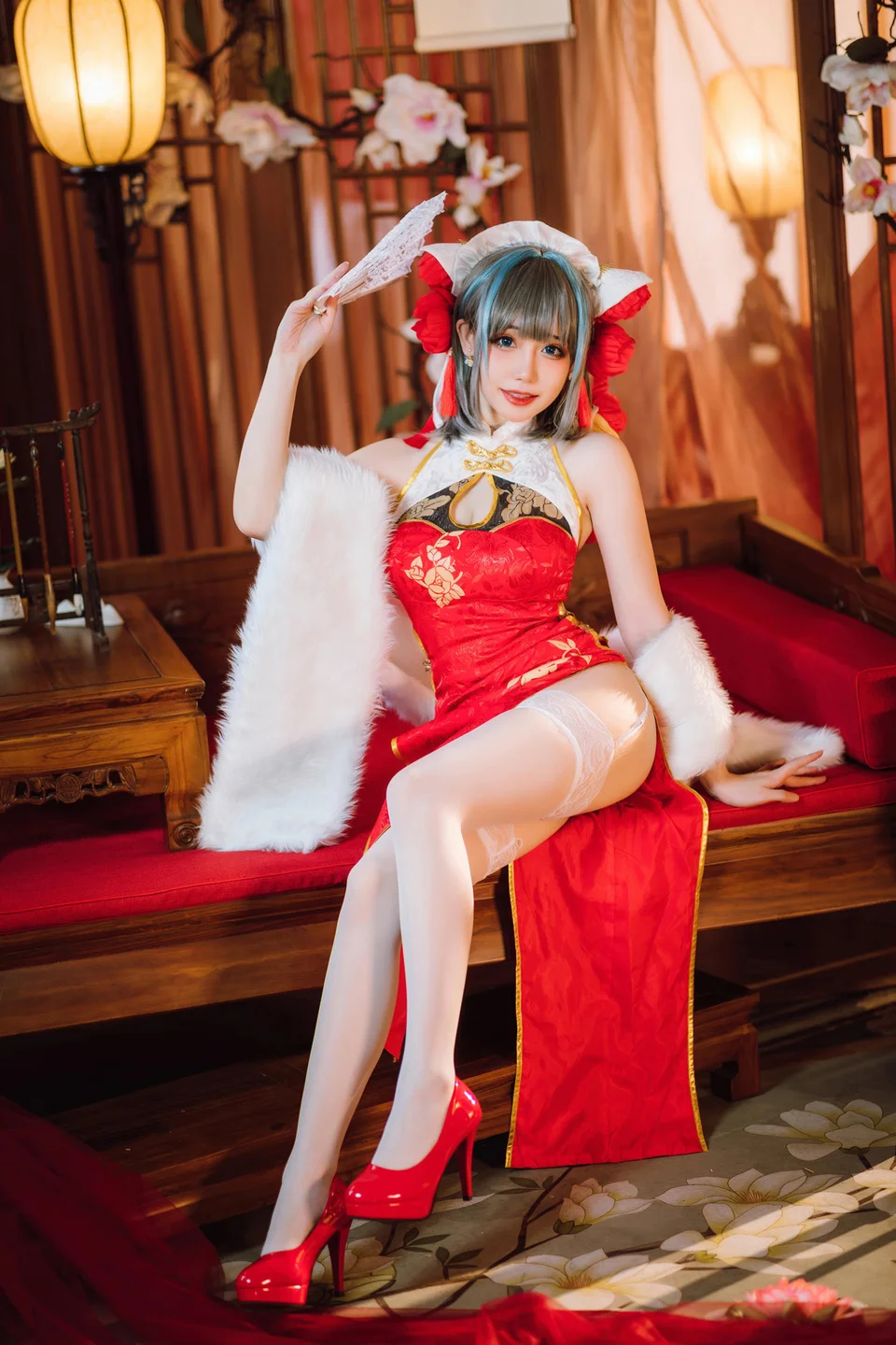 焖焖碳 - 碧蓝航线·柴郡旗袍 [29P-186MB] tg@simisebaisi 【丝足阁】006.webp